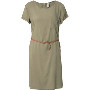 Eight2Nine Jurk  cognac / olijfgroen