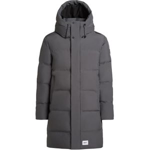 Khujo - STANK2 - Winterjas - Grijs - Lange Gewatteerde Herenmantel