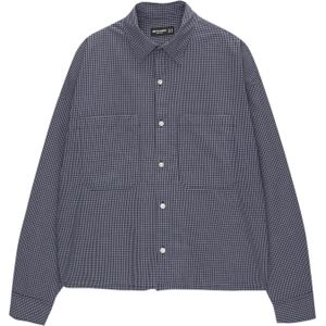 Pull&Bear Overhemd  navy / wit