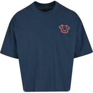 True Religion Shirt  donkerblauw / bordeaux / wit