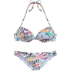 LASCANA Bikini  turquoise / lichtgeel / lichtlila / oranje / zwart / wit