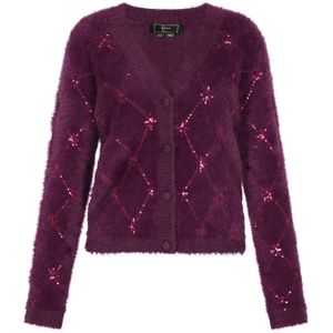 faina Gebreid vest  lila