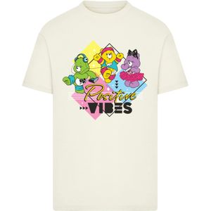 F4NT4STIC Shirt 'Care Bears Good Luck Bear Positive Vibes'  sand / geel / groen / lila