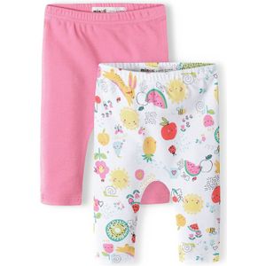 MINOTI Leggings  donkergeel / spar / donkerroze / wit