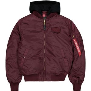 Alpha Industries - MA-1 TT HOOD - Bomberjack - Dark Cherry - Slim Fit - Lange Mouwen