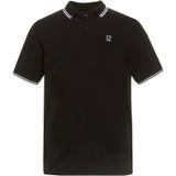 JP 1880 Heren grote maten grote maten Menswear L-8XL poloshirt, buikfit, piqué, halve mouwen, tot 8 XL 802789, zwart, 8XL