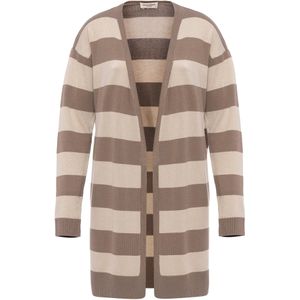Anou Anou Gebreid vest  ecru / bruin