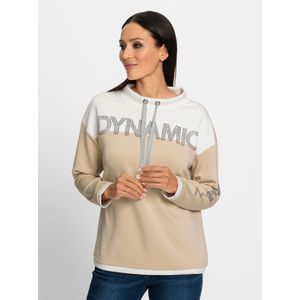 heine Sweatshirt  sand / zilver / wit