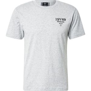 19V69 ITALIA Shirt 'Frank'  grijs gemêleerd / zwart