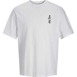 JACK & JONES Shirt 'HONOR'  lichtgrijs / zwart / wit