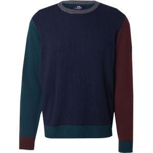 La Martina Trui  donkerblauw / grijs gemêleerd / donkergroen / karmijnrood