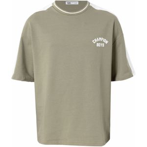 VAMOS CLO Shirt  kaki / wit