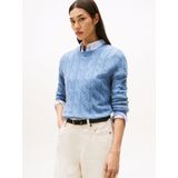 TOMMY HILFIGER - Trui - Blauw - Effen - Lange Mouw