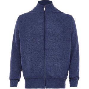 baradello Gebreid vest  blauw gemêleerd