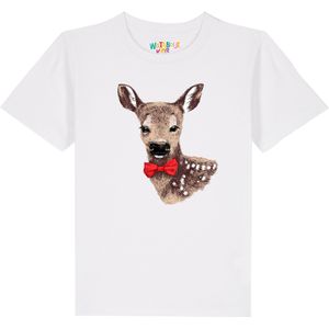 watabout.kids Shirt 'Rehkitz'  lichtbruin / donkerbruin / zwart / wit