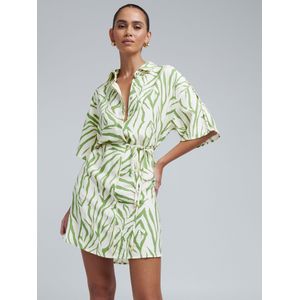 BWLDR Jurk 'Orla'  kiwi / wit