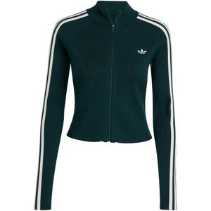 ADIDAS ORIGINALS - Adicolor - Gebreid Vest - Donkergroen - Ritssluiting