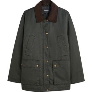 Bershka - Tussenjas - Donkerbruin / Donkergroen