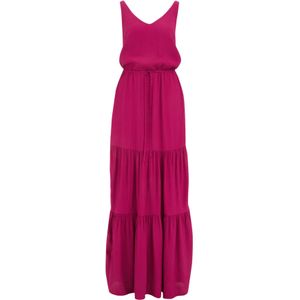WE Fashion - Jurk - Donkerroze - Viscose - Mouwloos - Maxi Lengte