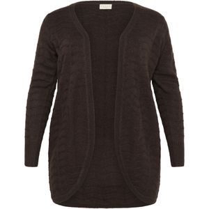 KAFFE CURVE Gebreid vest 'KCemana'  donkerbruin