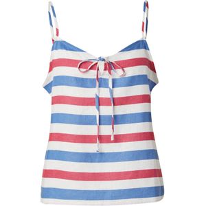 ABOUT YOU Top 'Galina'  crème / blauw / rood