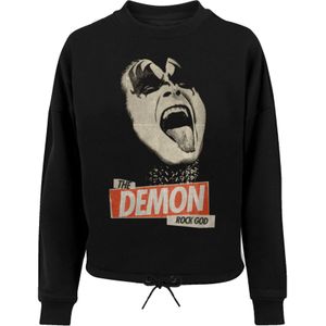 F4NT4STIC Sweatshirt 'Kiss Demon Rock'  stone grey / watermeloen rood / zwart