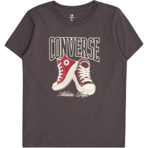 CONVERSE Shirt  antraciet / rood / bourgogne / wit