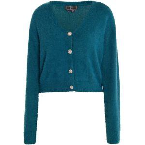 faina Gebreid vest 'Dedica'  smaragd