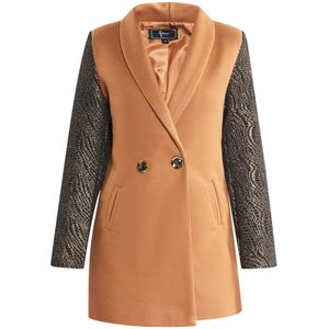 faina Tussenmantel  camel / goud / zwart