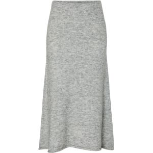 PIECES - PCPam - A-lijnrok - Grijs - 7/8 lengte