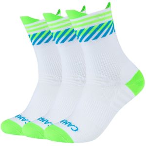 camano Sportsokken  blauw / neongroen / wit