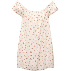 Pull&Bear Zomerjurk  olijfgroen / oranje / rood / wit