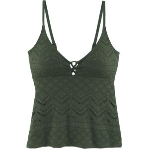 Look - Unikleur - Bikinitopje - Olijf - Zonder Beugels