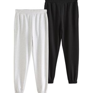 The Set Broek  lichtgrijs / zwart