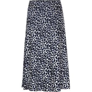 TATUUM - A-lijn Rok - Navy - Dierenprint - Knielengte