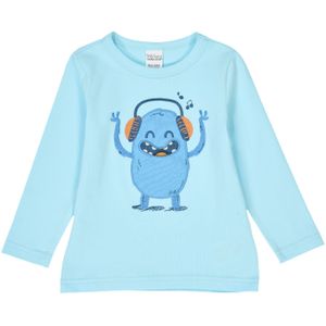 Fred's World by GREEN COTTON Shirt  hemelsblauw / lichtblauw / oranje / wit