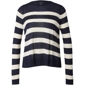VERO MODA Trui 'Nova'  nachtblauw / wit