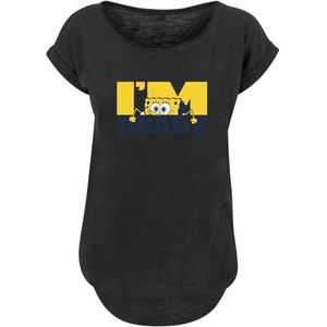 F4NT4STIC Shirt 'Spongebob'  navy / geel / zwart / wit