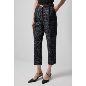 Touche Prive Bandplooibroek  grijs / lichtgrijs / zwart