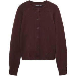 MANGO Gebreid vest 'Scorpius'  donkerbruin