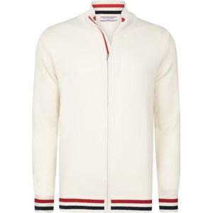 Felix Hardy Gebreid vest  ecru / blauw / rood