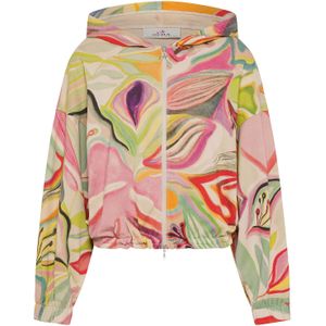 DEHA Sweatvest  lichtgroen / lila / abrikoos / pink