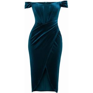 GODDIVA Jurk  petrol