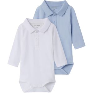 TWO SOON Rompertje/body  blauw / wit