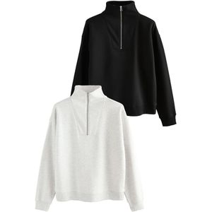 The Set Sweatshirt  zwart / wit