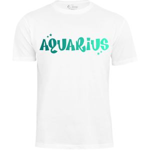 Cotton Prime Shirt 'Sternzeichen Wassermann'  turquoise / smaragd / wit