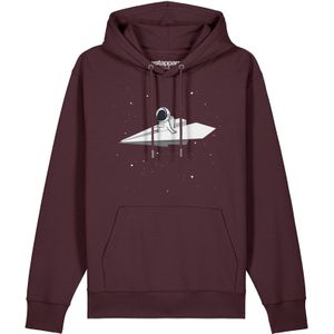 Watapparel Sweatshirt ' Fly me to the moon '  grijs / donkerrood / zwart / wit