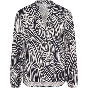 SAINT TROPEZ Blouse 'Eda'  nachtblauw / wit