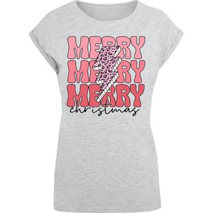F4NT4STIC Shirt 'Merry Christmas'  grijs / gemengde kleuren