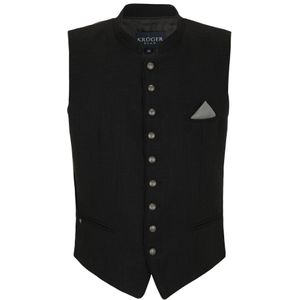 Krüger Buam Klederdracht gilet 'Alvian'  grijs / zwart gemêleerd